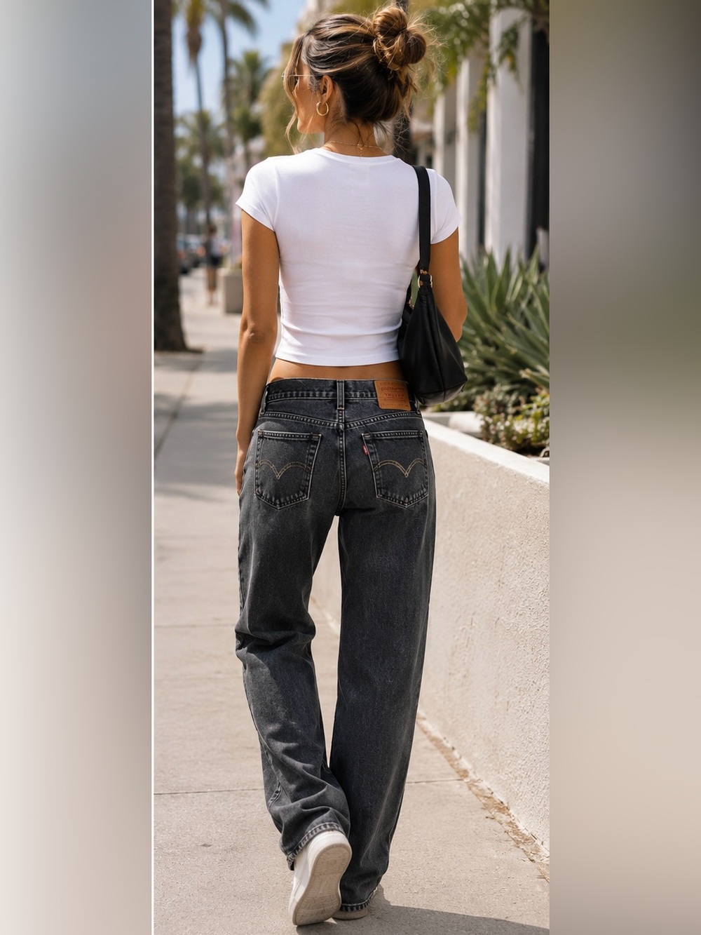 Levi’s Low Y2K Baggy Fit Jeans Size 24 Black Wash Wide Leg Denim Low Rise - Picture 13 of 14